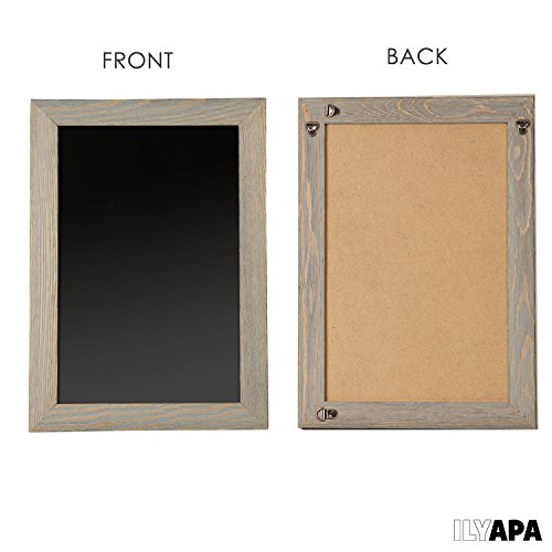 Rustic Wooden Magnetic Kitchen Chalkboard Sign - 12X16 Inch Graywash Framed Wall Hanging Chalk Board For Farmhouse Decor, Wedding, Restaurant Menu & Home #TOP4