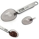 Cucchiaio bilancia digitale precisione 2 testa a cucchiaio diverse misure da 0,1g a 500g frontale in acciaio inossidabile argentato electronic spoon scale multifunzionale con diverse unitĂ di misura