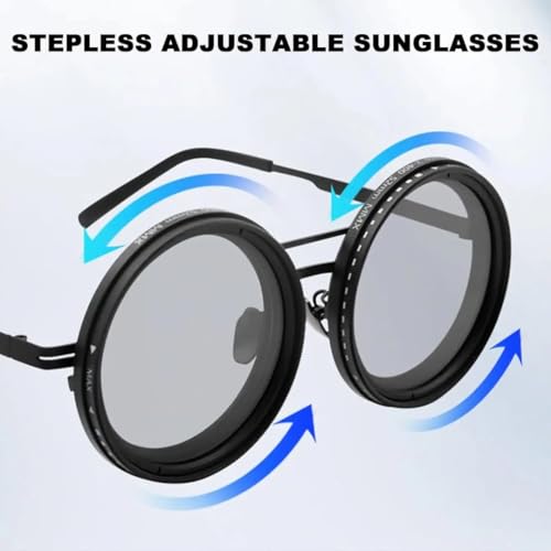Image of Adjustable Nd2 Sunglasses 1-9 Level Light Reduction UV400 Anti-UV Polarized Glasses TAC Shades Function sunglass Summer vibes