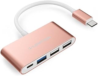 LENTION 4-in-1 USB-C Hub with Type C, USB 3.0, USB 2.0 Compatible MacBook
