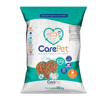 CarePet Granulado Higiênico De Madeira Original Pacote 20 Kg