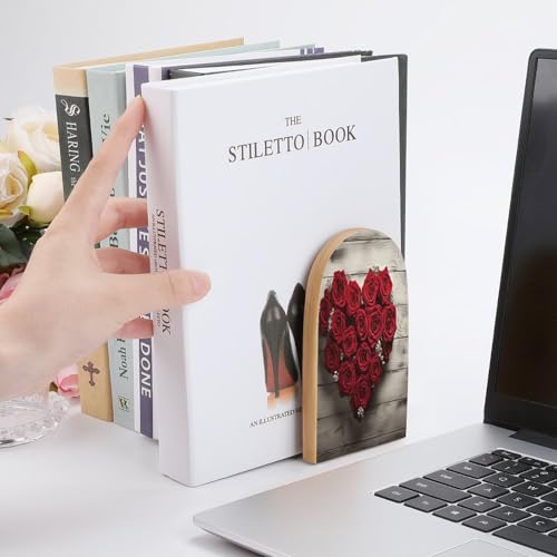 Sujetalibros resistente para estantes que evita la caída de libros 7