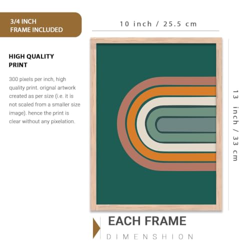 Image of kotart Minimal Boho Painting with Frame for Home Decor - Painting for Wall Decoration - Pack of 6 (10x13, wall painting for living room)