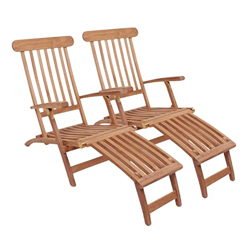 House Nordic 2 Chaises Longues en Teck ARRECIFE