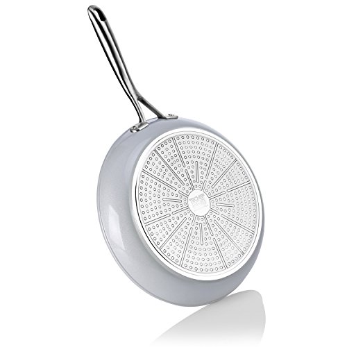 Techef - Ceraterra 12" Ceramic Nonstick Frying Pan Skillet, (Ptfe, Pfas, And Pfoa Free), Dishwasher Oven Safe, Stainless Steel Handle, Induction-Ready, Made In Korea (12-In) #TOP3