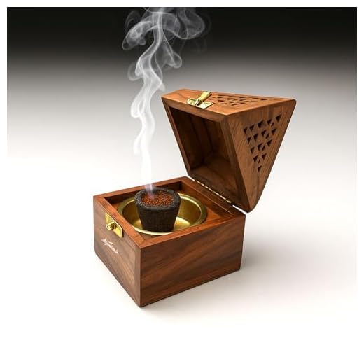 SIGNAMIO® Wooden Sambrani Dhoop Stand Incense Holder: Perfect Pooja Room Stand Decoration Item, Dhup Dani & Doopam Holder, Essential Puja Item for Home Mandir and Pooja Thali Set Rituals-DN-1