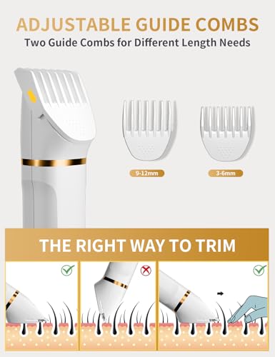 Lady Shavers for Women,Bikini Trimmer Women 3-in-1 Wet and Dry, Hair Trimmer for Women IPX7 Waterproof,Rechargeable Nose Hair Trimmer,Advanced Pain-Free Electric Razor for Body Legs Underarm - Image 6