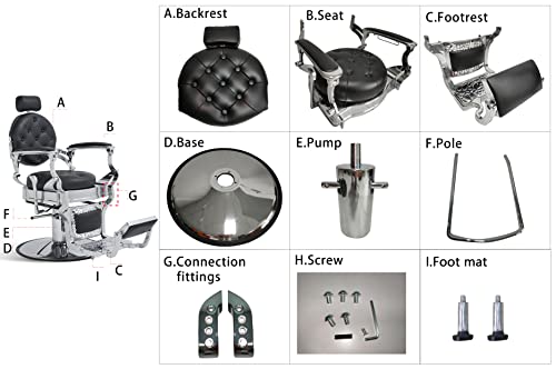 Lilfurni Professional Adjustable Vintage Barber Chair For Hairdressers Heavy Tattoo Shampoo Beauty Salon Equipment #TOP3