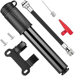 Bike Pump, [High Pressure] Diyife Mini Bicycle Pump with Hose, Aluminum Alloy Air Pump Portable Bicycle Tire Pump with Needle Frame Mount for Schrader, Presta, Basketball, Football, Swimming Ring