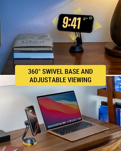 Image of Scosche MagicMount Charge Pro Qi2 Home /Office MagSafe Suction Mount, 15W Fast Wireless Charger Magnetic Cell Phone Holder Compatible with iPhone 16 /15 /14 /13 /12 Pro Max Plus and Samsung Galaxy S25