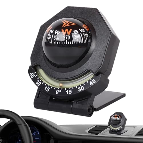 Auto Navigation - Faltbar Einstellbar 180° Neigungswinkel Gauge | Hochpräziser Auto Armaturenbrett Nachtsicht Marine - mit Meter | Autos, LKWs, Boote & Nutzung