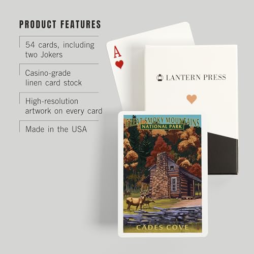 Lantern Press naipes póker Great Smoky Mountains 52 cartas miniatura 3