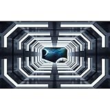 Papier peint intissé espace stéréo entreprise d'extension visuelle cyber café salle Décoration Murale Poster Tableaux Muraux Tapisserie Photo Trompe l'oeil Salon Chambre art mural 150(w)x105(H)cm