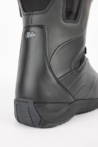 Nitro Damen Snowboards Crown TLS '23 Leichter Snowboardschuh Snowboardboot mit Schnellschnürsystem Allround Freestyle Freeride Softboot Warm Boots, Black, MP 22,5 // EU 35 1/3 // US 5