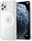 Temdan for iPhone 11 Pro Case Clear, Compatible with Magsafe, Anti-Yellowing, Military-Grade Protection, Shockproof Slim Magnetic Phone Case Cover, Transparent