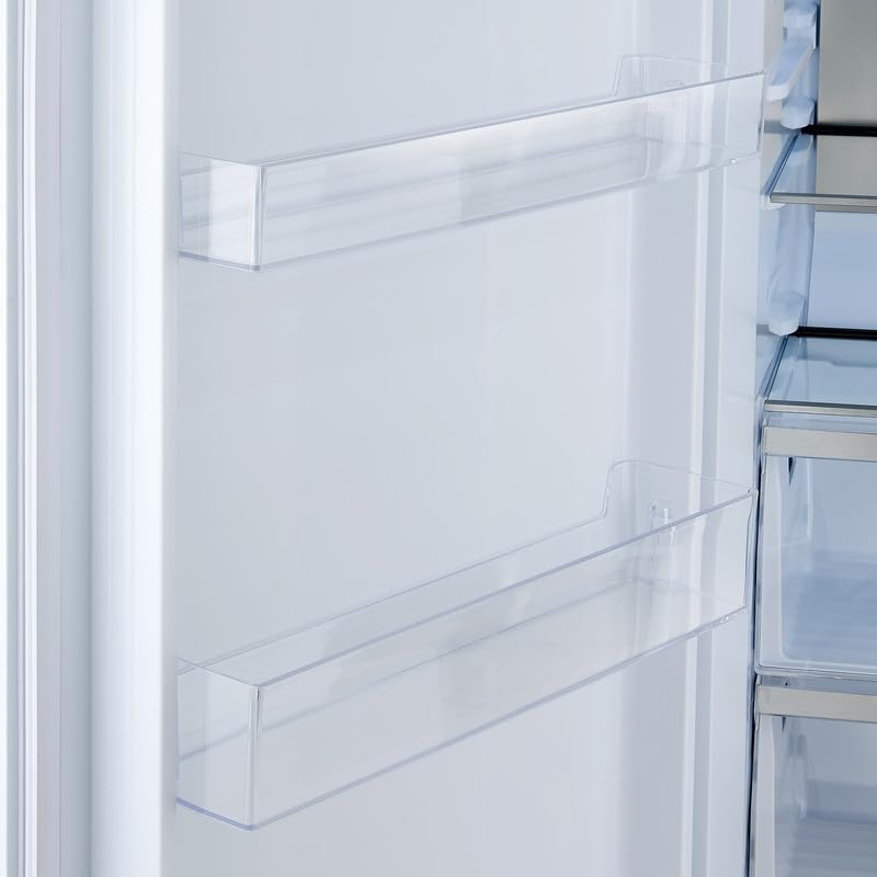 Forno Maderno 28" Convertible Upright Freezer/Refrigerator, 13.6 Cu.Ft., Energy Efficient Storage With Both Stainles Steel And Antique Brass Handle, Left Swing Door - White on Fridge.com - View 6
