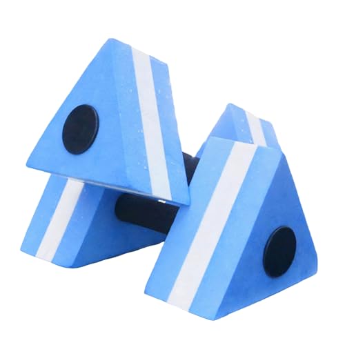Mancuernas de agua para piscina, 2 piezas triangulares de espuma EVA, herramienta de entrenamiento muscular acuático, equipo de ejercicio de flotabilidad ligero, entrenamiento subacuático, equipo de