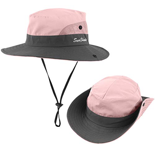 IYEBRAO Kids UV Sun Hat with Ponytail Hole UPF 50 Bucket Cap for Girls Summer Beach ＆ Fishing2