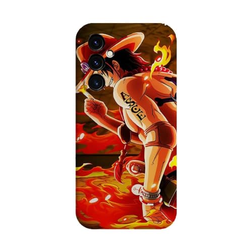 MACOQUEPERSO - Coque Silicone pour Samsung Galaxy A05S Antichoc | Doux TPU Silicone Protection Housse, Étui de Téléphone Manga One Piece Ace Compatible avec...