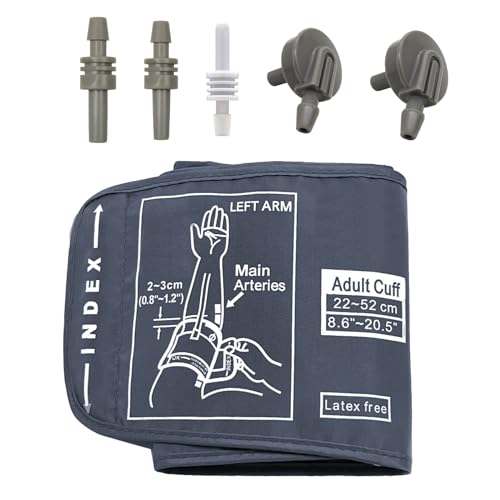 Large Cuff Blood Pressure Monitor Blood Pressure Monitors Large Cuff Blood Pressure Monitors Extra Large Cuff Extra Large Blood Pressure Cuff 22-52cm Suitable for Adults Includes 6 Connectors