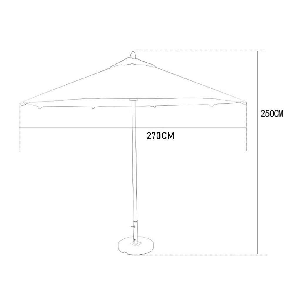 Ombrellone da Tavolo per Mercato Esterno da 9 Piedi per Patio/Cortile con manovella, palo in Ferro Robusto Anti-UV Impermeabile in Poliestere