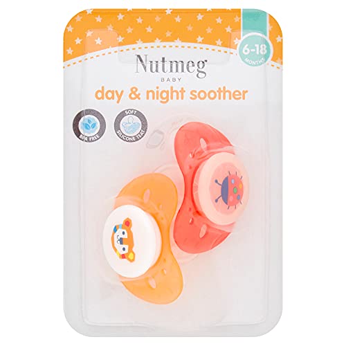 Morrisons Nutmeg 2 Day & Night Soothers 6-18 Months