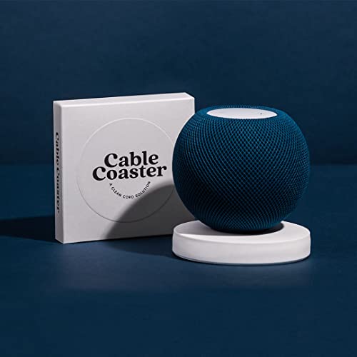 Range-câble blanc Echo Dot et HomePod Mini pour libérer l'espace