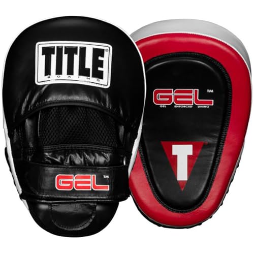 Gants de frappe en gel Title Boxing avec rembourrage protecteur noir et rouge