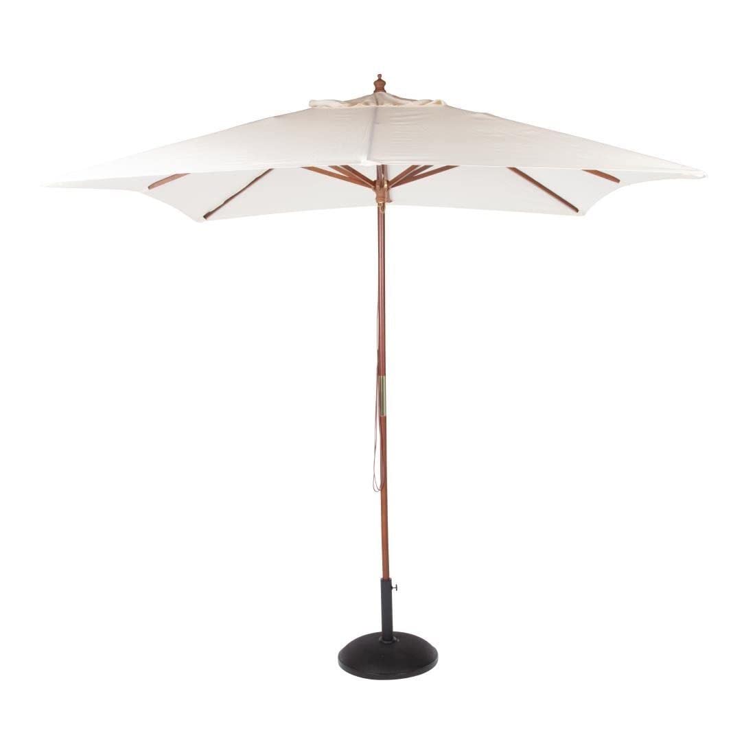Bolero GH988 Parasolà poulie simple carré Crème 2,5 m de diamètre