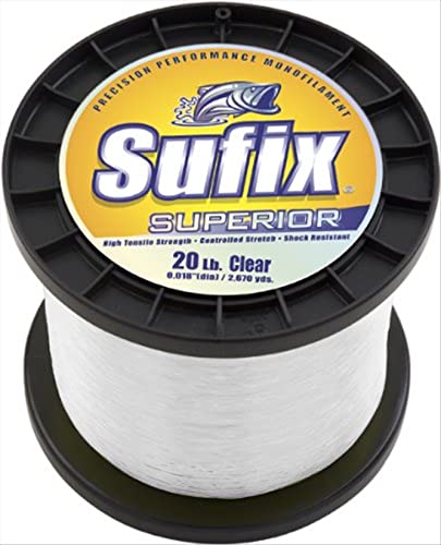 Sufix Superior 1-Pound Spool Size Fishing Line (Clear, 30-Pound)
