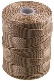 C-Lon Bead Cord, Latte - 92 Yard Spool