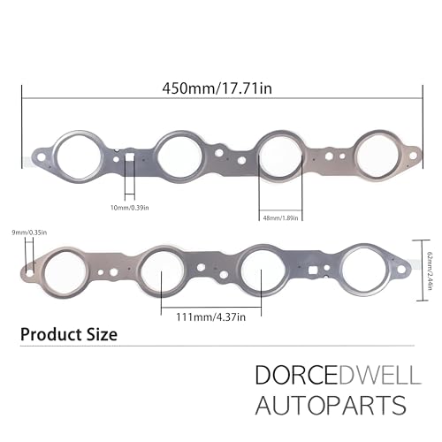 Image of LS Exhaust Manifold Gasket & Bolts Kit - 12617944 12558573 12600530 12620947 - Fits Chevy Silverado Sierra Suburban 1500 2500 HD Yukon CTS Escalade MLS LS LQ LM7 4.8L 5.3L 5.7L 6.0L 6.2L