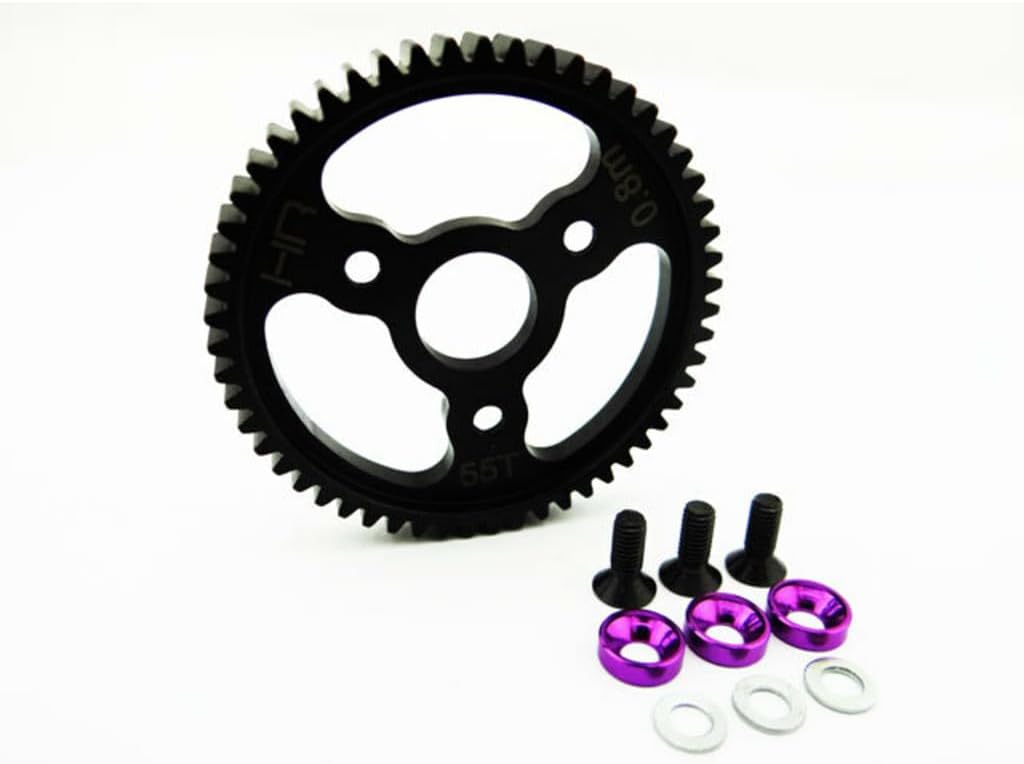 Hot Racing SJT255 Steel Spur Gear (55t 0.8 Mod)(Purple) - TRA