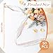 50Pcs Ribbon Sticks Wands Streamers with Bells Silk Fairy Stick Party Ribbon Streamers for Wedding Party, Birthday and Holiday Activities(White)-Champagne