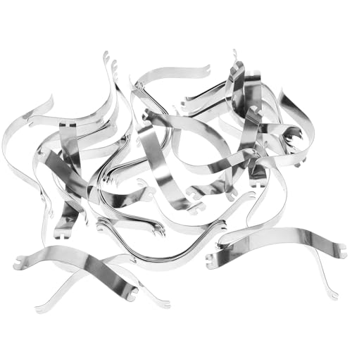 LIFKICH Herramientas para Enmarcar Cuadros de Bricolaje de Resorte de Aleación de Aluminio 50 Clips para Fijación Invisible y Estable en Marcos de Fotos en Arte y Manualidades