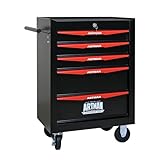 nifoti 5 Drawers Tool Cart on Wheels, Multifunctional Rolling Tool Storage Chest, Drawers Rolling Trolley Organizer Tool Box for Warehouse, Garage, Workshop, Repair Shop (5 Drawers-30.5'H)