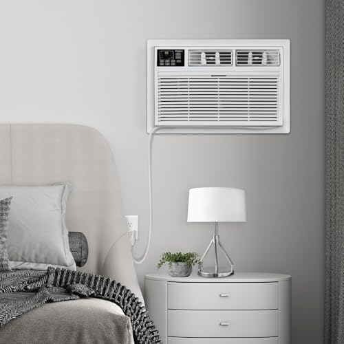 Image of Whirlpool 10,000 BTU 230V Through-the-Wall Air Conditioner with Supplemental Heat, Dehumidifier and Remote, Wall AC Unit for Apartment, Living Room and Medium Rooms up to 450 Square Feet in White