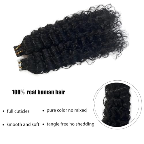 Extensions à ruban adhésif cheveux brésiliens bouclés de 24 pouces de qualité premium