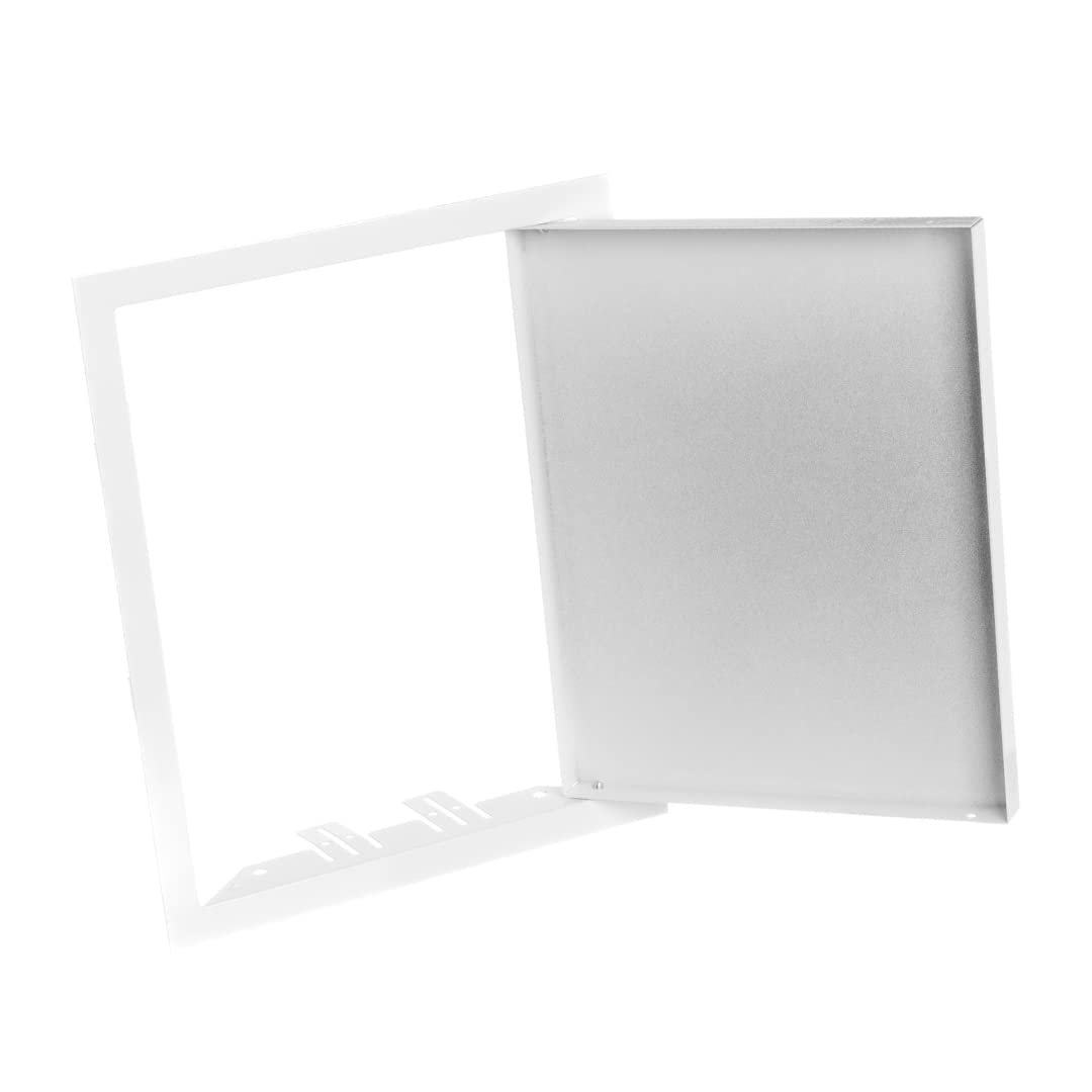 Porta Di Ispezione In Metallo TMALASER 40x70 Cm – Acciaio Zincato, Colore Bianco, Serratura A Chiave, Montaggio A Parete
