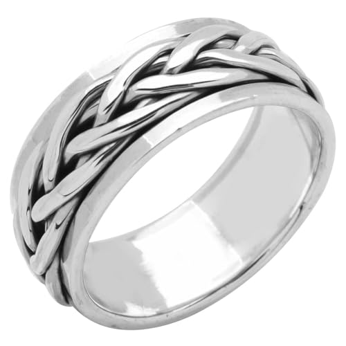Bague tressée argent 925 stress apaisé au quotidien
