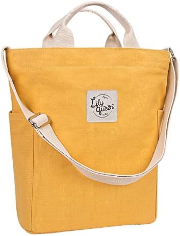 Lily queen Women Canvas Tote Handbags Casual Shoulder Work Bag Crossbody