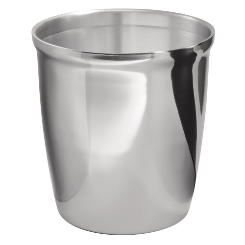 InterDesign Forma Wastebasket Trash Can, Polished Stainless Steel