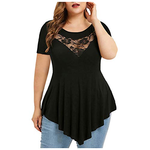 Women Oversized Casual Lace Embellishment Pleated Tunic Plus Size Shirts Blouse L~XXXXXL steampunk buy now online Women Oversized Casual Lace Embellishment Pleated Tunic Plus Size Shirts Blouse L~XXXXXL steampunk buy now online