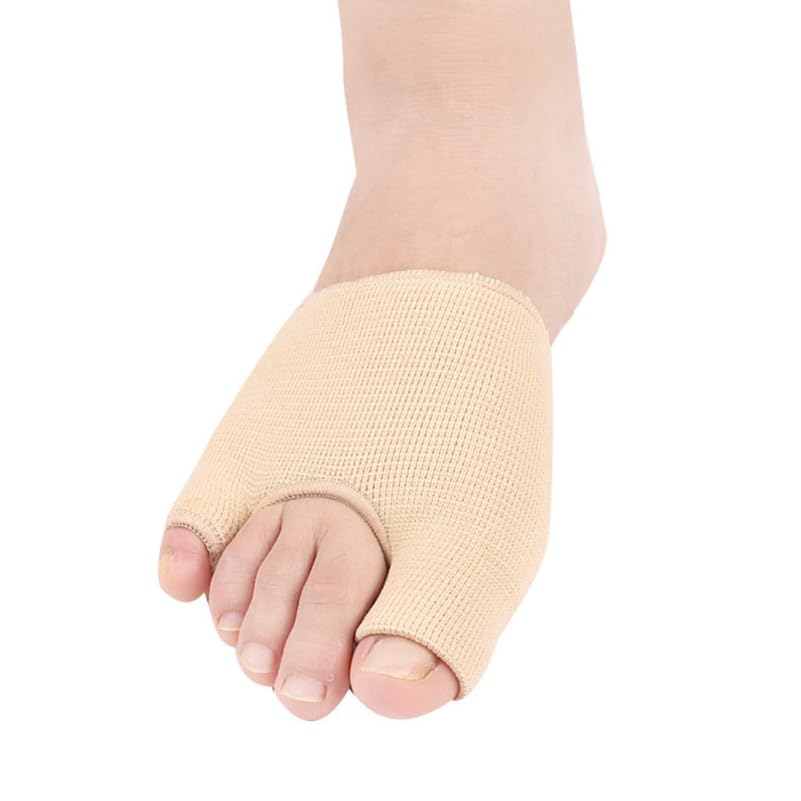 Healeved 1pair Thickened Thumb Socks Hallux Bunion Protector Sleeves s Apricot Color Comfortable and Breathable for Foot