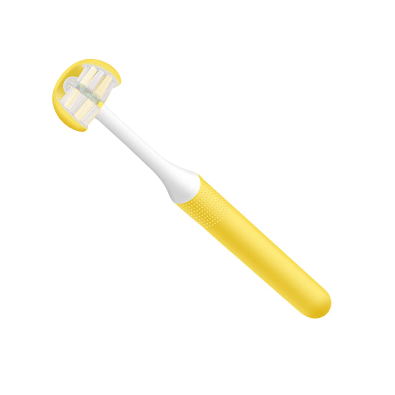 Cabilock Spazzolino Adulto Tre Lati con Testina per Pulizia Denti Completa Setole Morbide Manico Ergonomico Antiscivolo in PP per Cura Orale