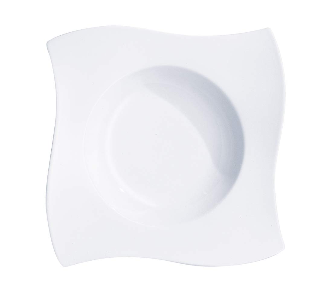 Villeroy & Boch NewWave talerz do makaronu, porcelana, biały, 31,5 x 31,5 x 11,5 cm, 4 sztuki