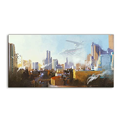 Tableau mural salon Coloray image sur verre 120x60cm art scifi landscape décoration chambre moderne