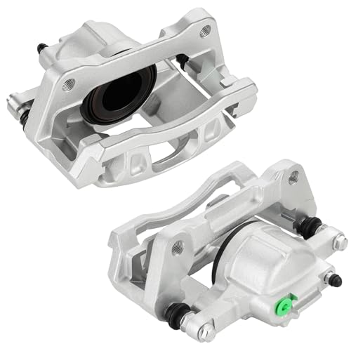 Front Disc Brake Caliper Assembly with Bracket fit for Dodge, Chrysler, Jeep, Ram and Volkswagen - Town & Country, Grand Caravan, Wrangler, Liberty, Routan, C/V, Nitro, 2PC 18-B5044 + 18-B5045 by ILONPA - Used condition - Image 7