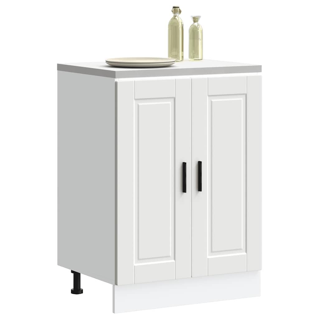 vidaXL Armoire de Cuisine Porto Blanc Bois d ingénierie