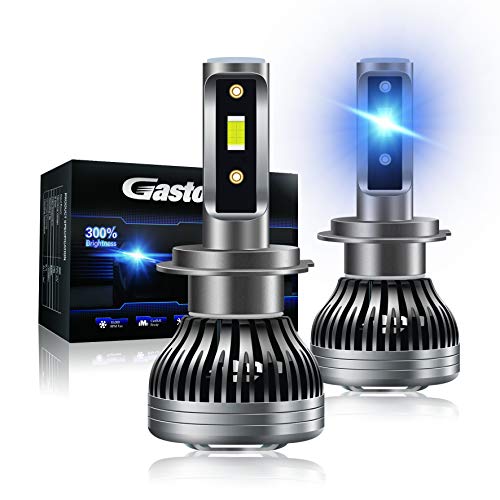 Gastokyle H7 LED Headlight Bulbs?60W 10000 Lumens 6500K Xenon White All-in-One Conversion Kit?Halogen Replacement?Pack of 2